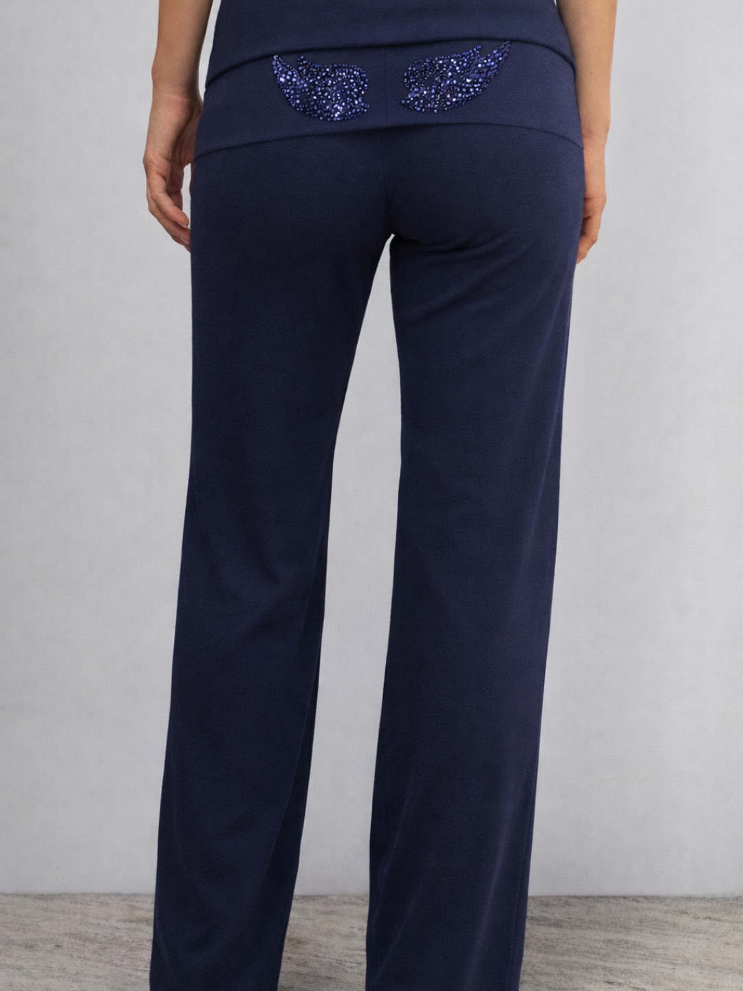 Ensemble Angel Strass Bleu Marine