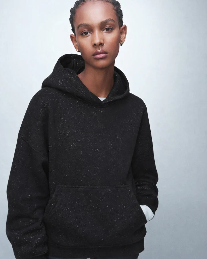 Hoodie Strass Noir